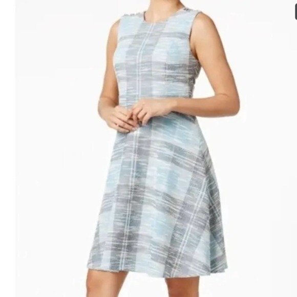 Tommy Hilfiger Dresses & Skirts - Tommy Hilfiger Dress 8 Fit Flare Blue White Plaid